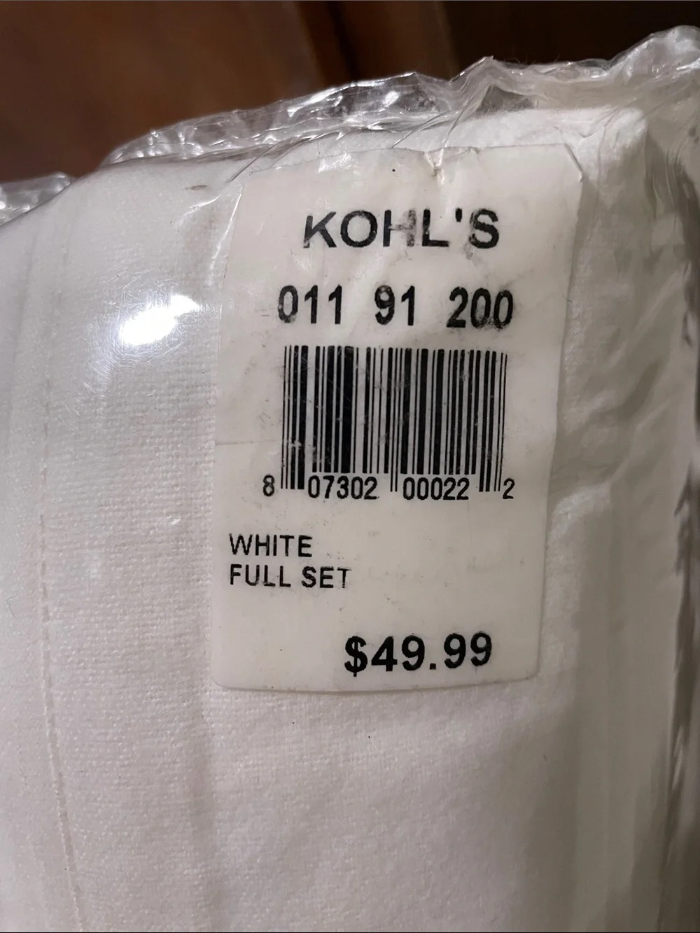 Sonoma White Flannel Sheet Set - Full Size